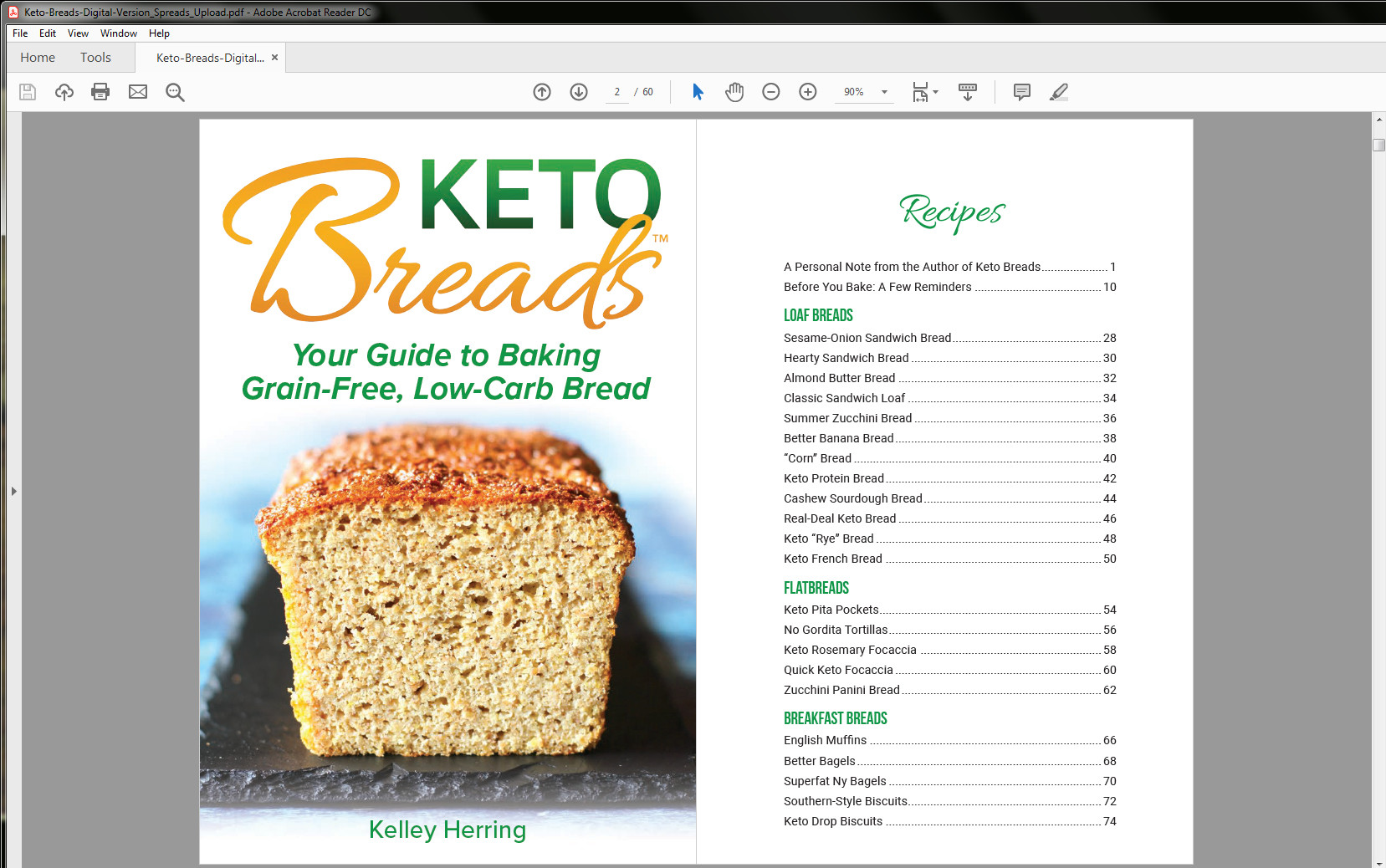 Keto Breads Table of Contents